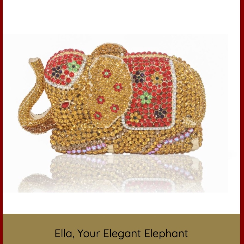 Lucky Elephant Crystal Purse Gift Wedding